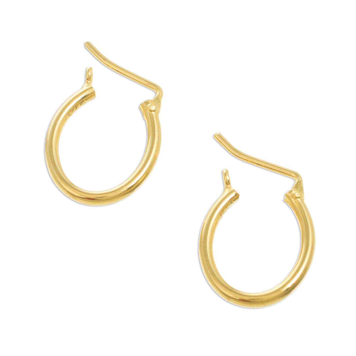 Always Classic Small Gold Plated Hoop Earrings from Peru (.7 Inch)