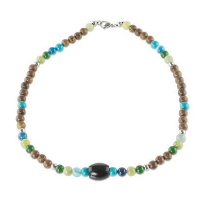 Corcovado Color Mixed Beaded Necklace from Costa Rica