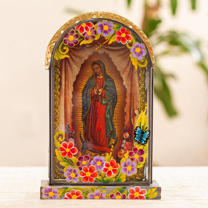 Blessed Virgin Metal Folk Art Blessed Virgin Wall Niche