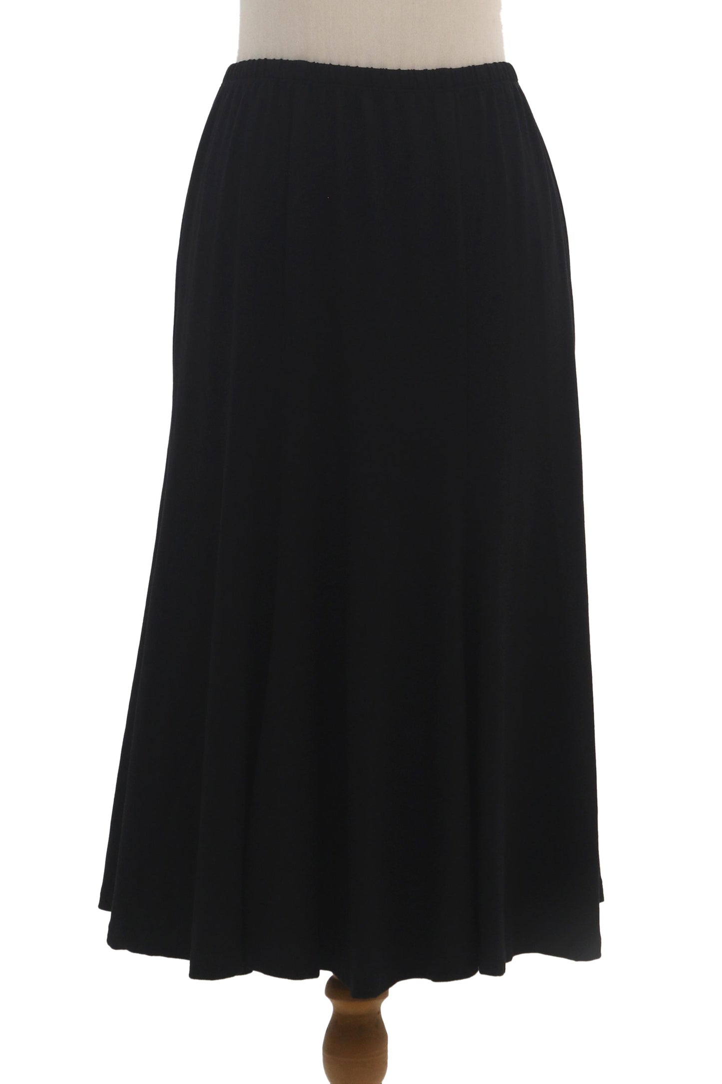 Ardor Artisan Crafted Black Modal Knee-Length Skirt
