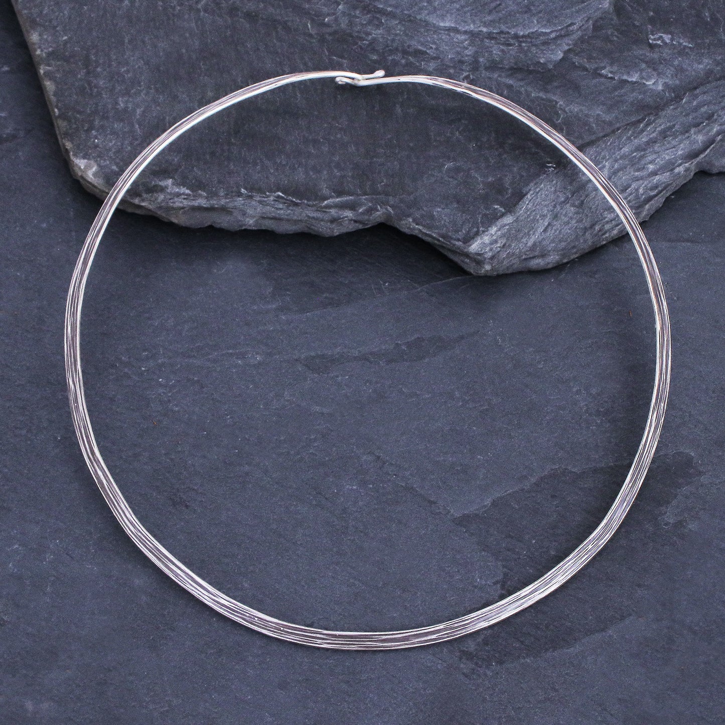 Clear Mind Hand Crafted Sterling Silver Choker from Thailand