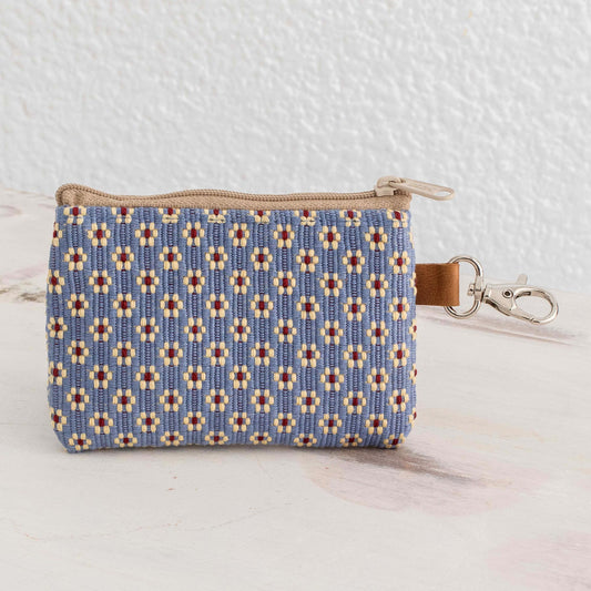 Blue Ditsy All Cotton Blue Coin Purse