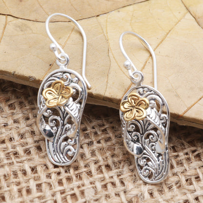 Take a Walk Gold-Accented and Sterling Silver Dangle Earrings