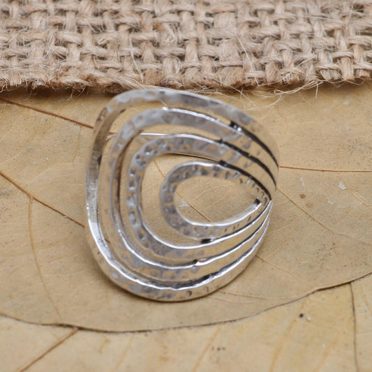 Rippling Water Hand Made Sterling Silver Band Ring