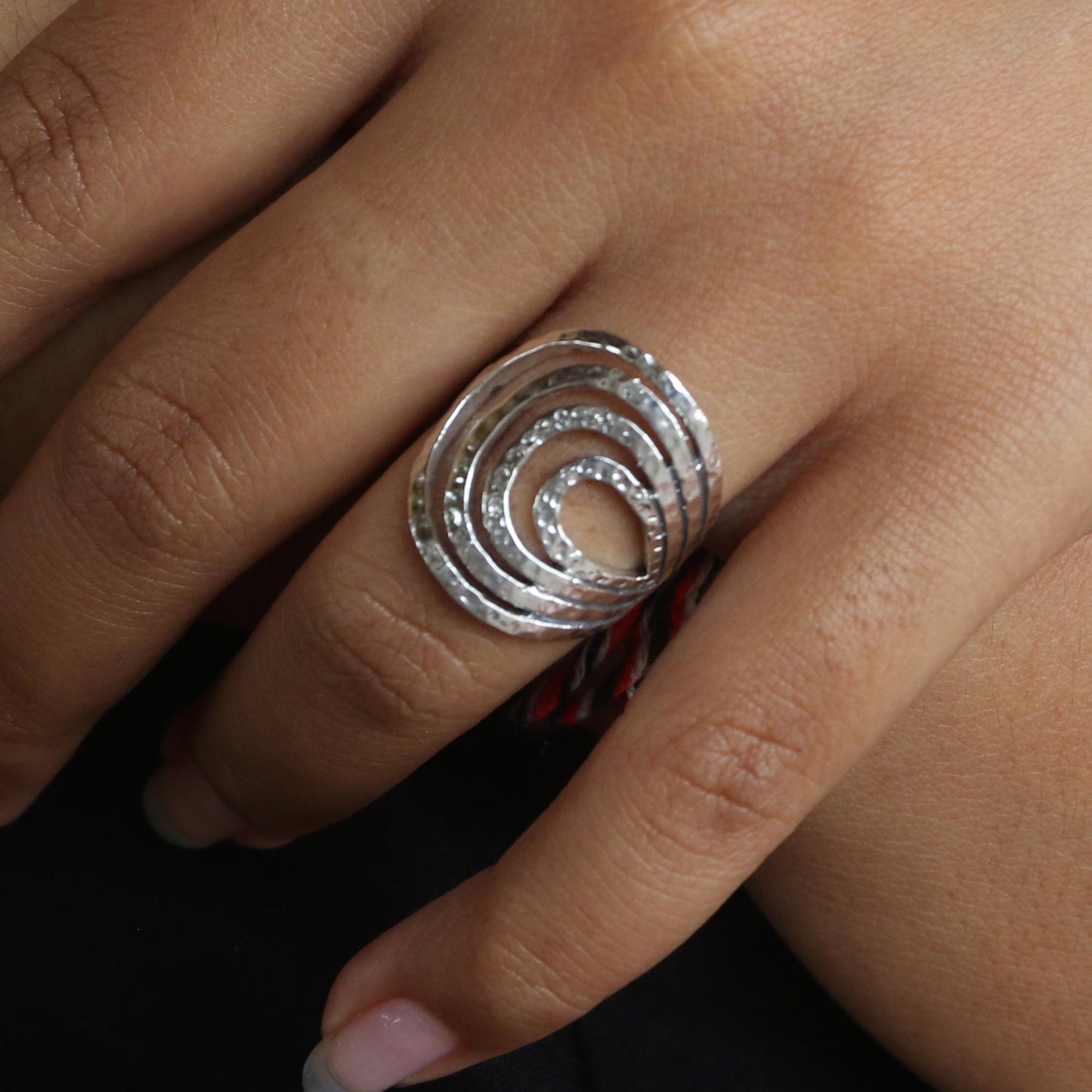 Rippling Water Hand Made Sterling Silver Band Ring