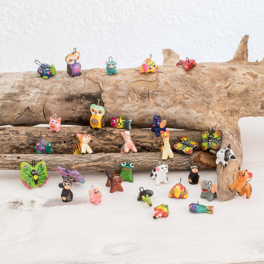 Noah's Ark Friends Terracotta AnimalsMini Ornaments (Set of 30)