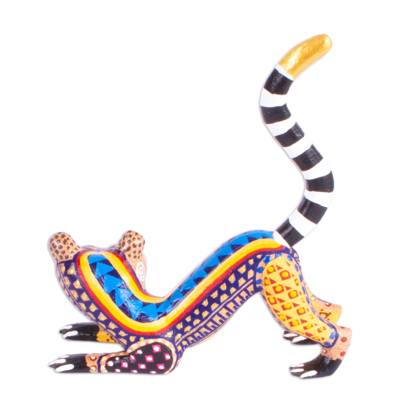 Wide-Eyed Lemur Hand Crafted Lemur Alebrije Figurine