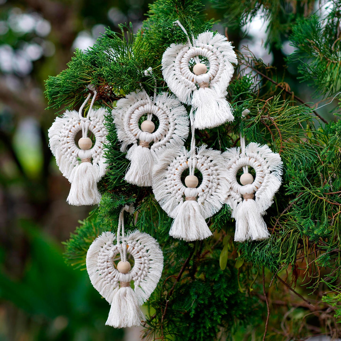 Snow Angels Cotton and Bamboo Angel Holiday Ornaments (Set of 6)
