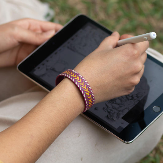 Sun Runner Multicolored Woven Cuff Bracelet