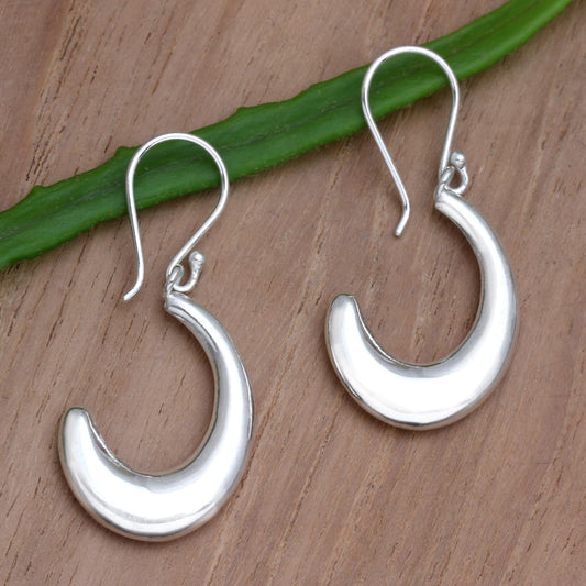 Pause and Breathe Hand Made Sterling Silver Dangle Earrings