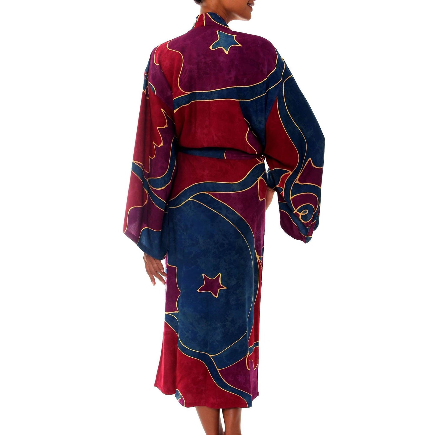 Balinese Bird Women's Batik Long Robe