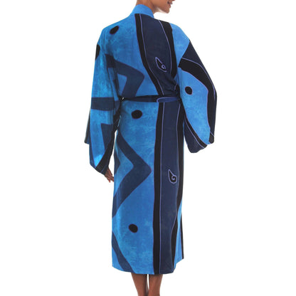 Tropical Sea Women's Batik Robe