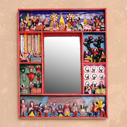 Chapel of Bethlehem Folk Art Retablo Mirror