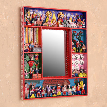 Chapel of Bethlehem Folk Art Retablo Mirror