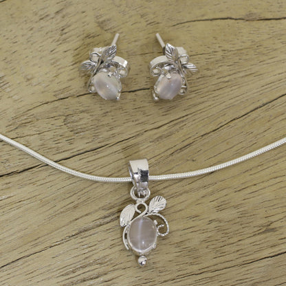 Midnight Leaves Sterling Silver Jewelry Set