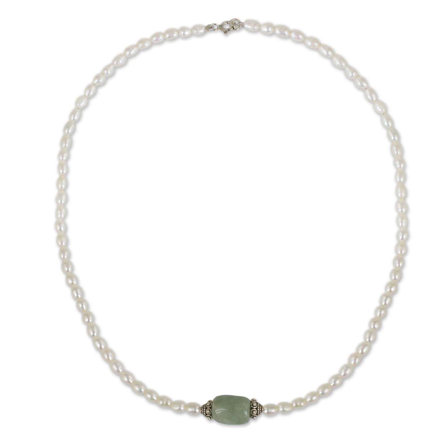 Touch of Life Pearl & Jade Pendant Necklace