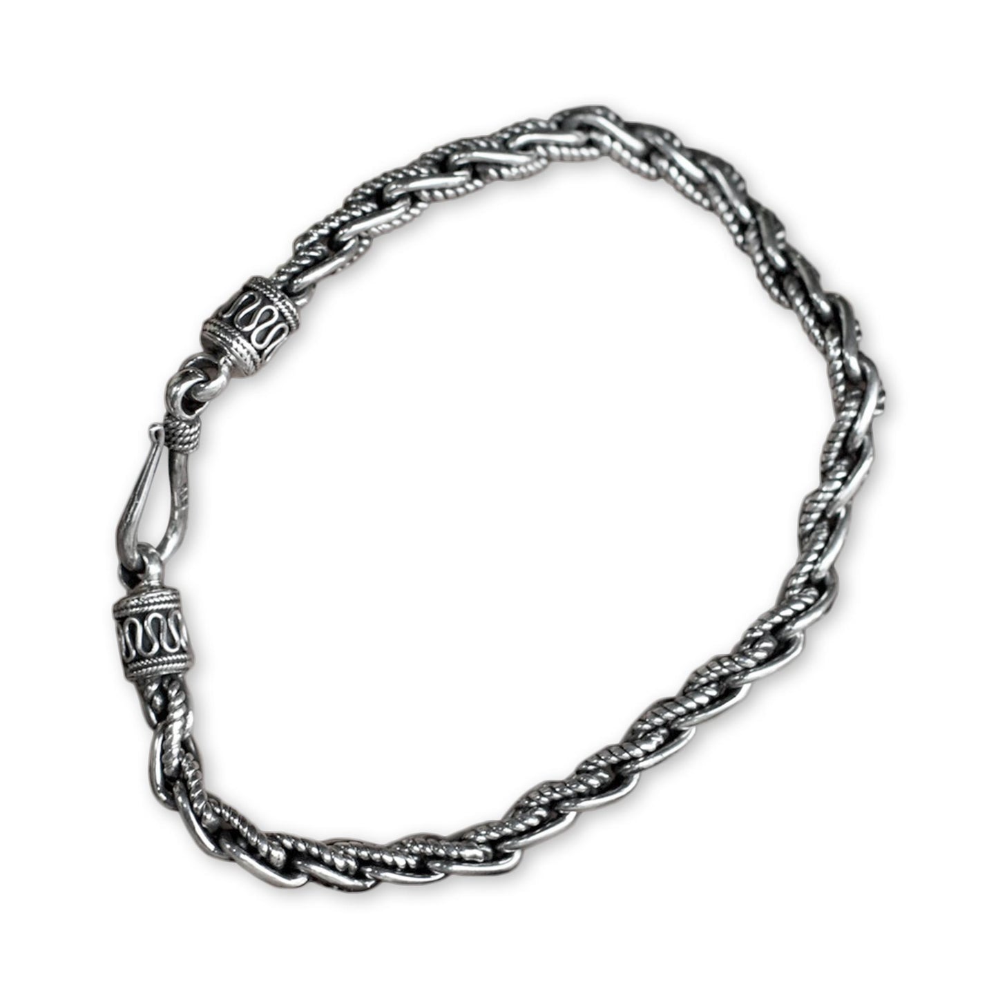 Flowing River Men's Sterling Silver Chain Bracelet