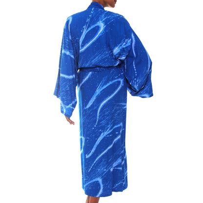 Sea of Sapphire Batik Women's Robe