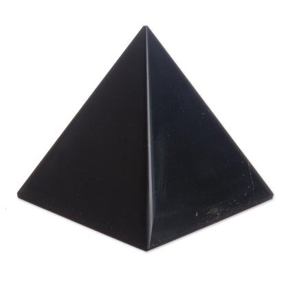 Black Night of Peace Onyx Energy Channeling Pyramid