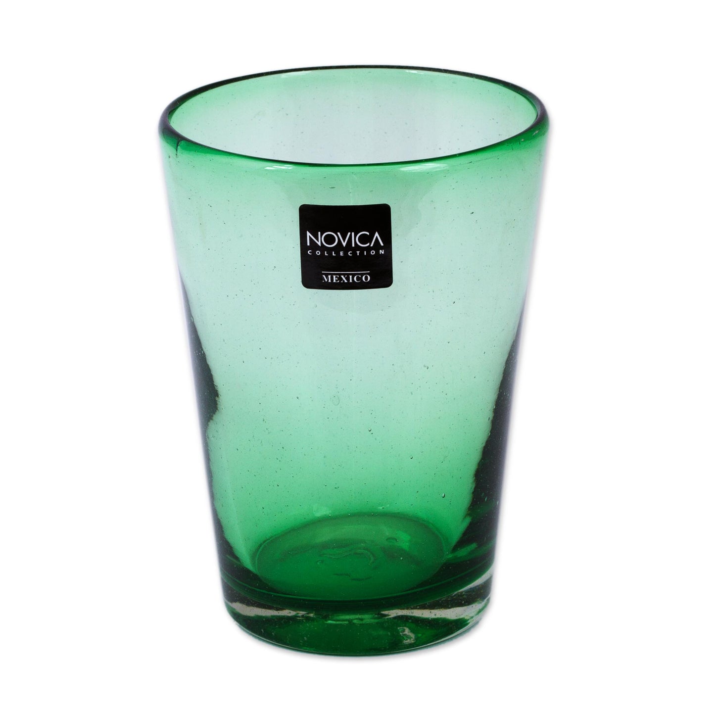 Lime Twist Handblown Recycled Water Glasses