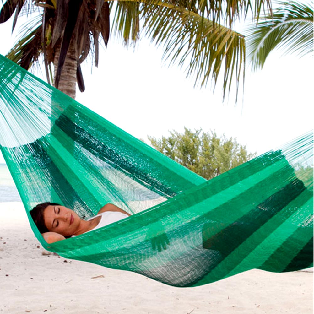 Caribbean Dream Striped Rope Hammock (Double)