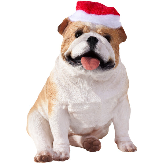 Seated Fawn Bulldog Christmas Tree Ornament