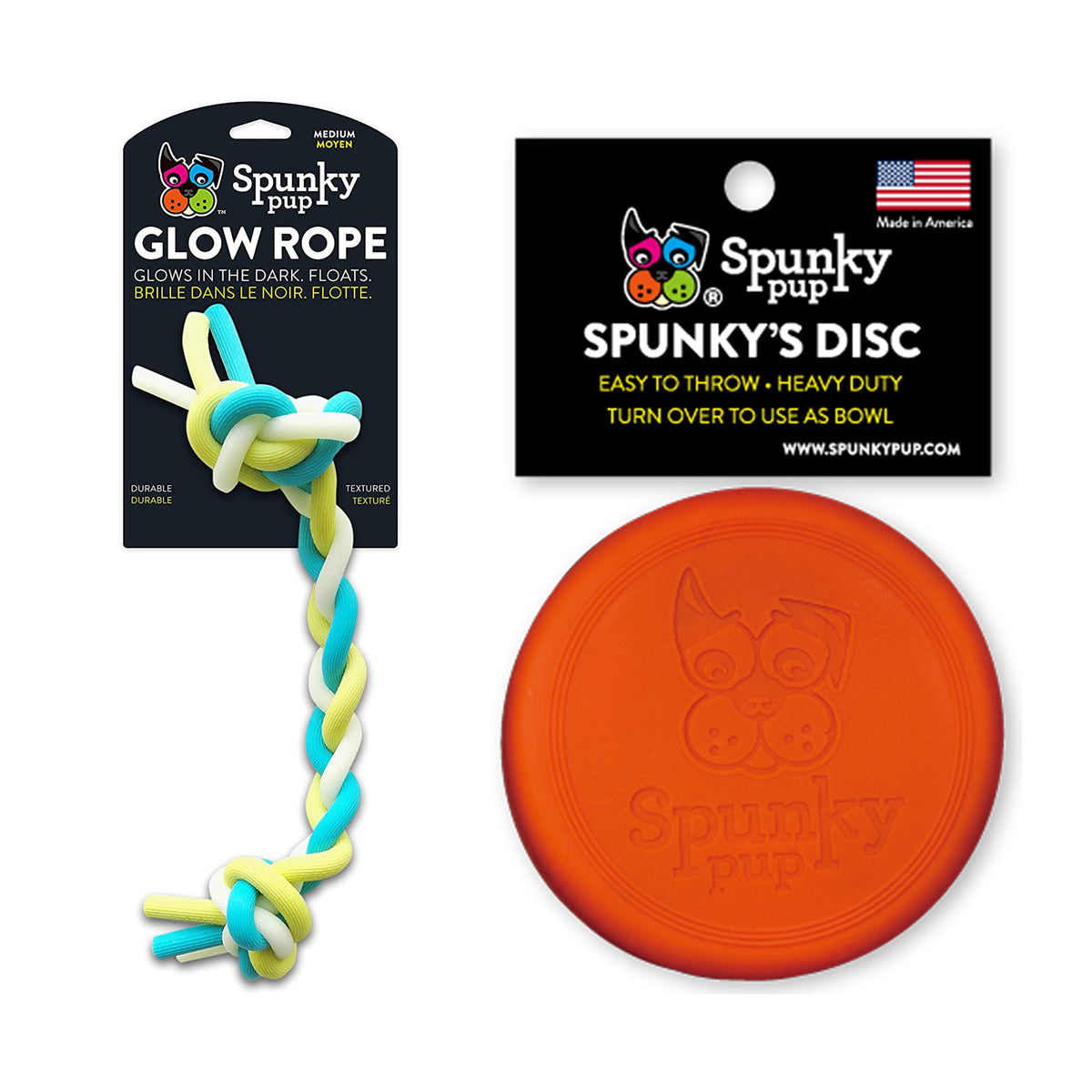 Spunpy Spunky Pup Rope & Disc Toys | The Animal Rescue Site