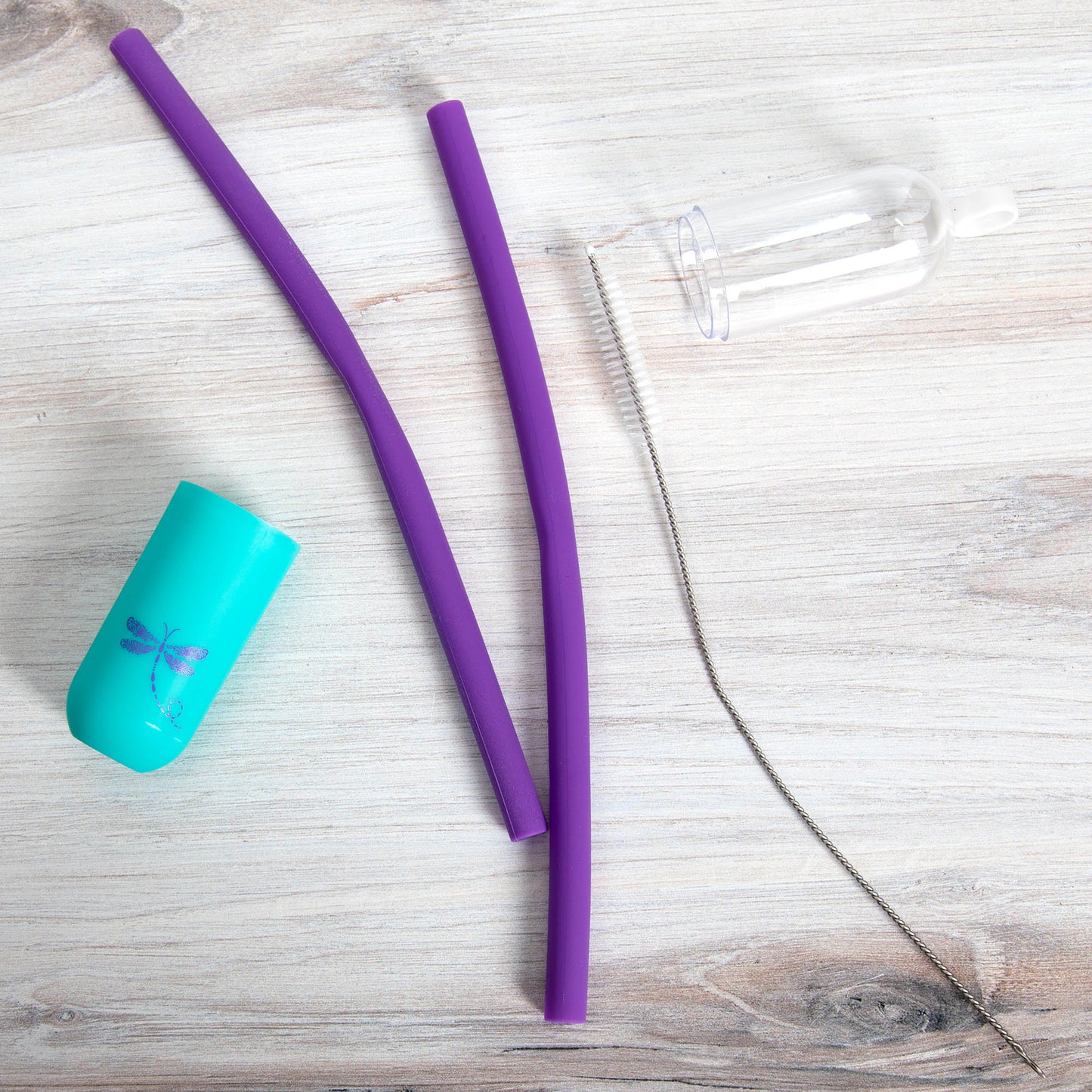 Silicone Straw Set with Brush