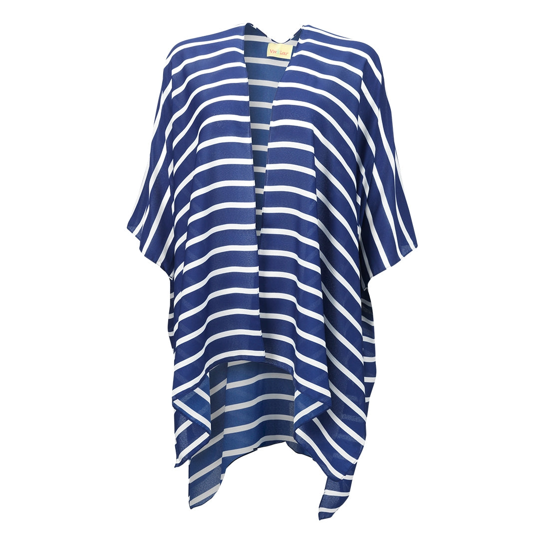 Navy Stripe Emma Top Shawl