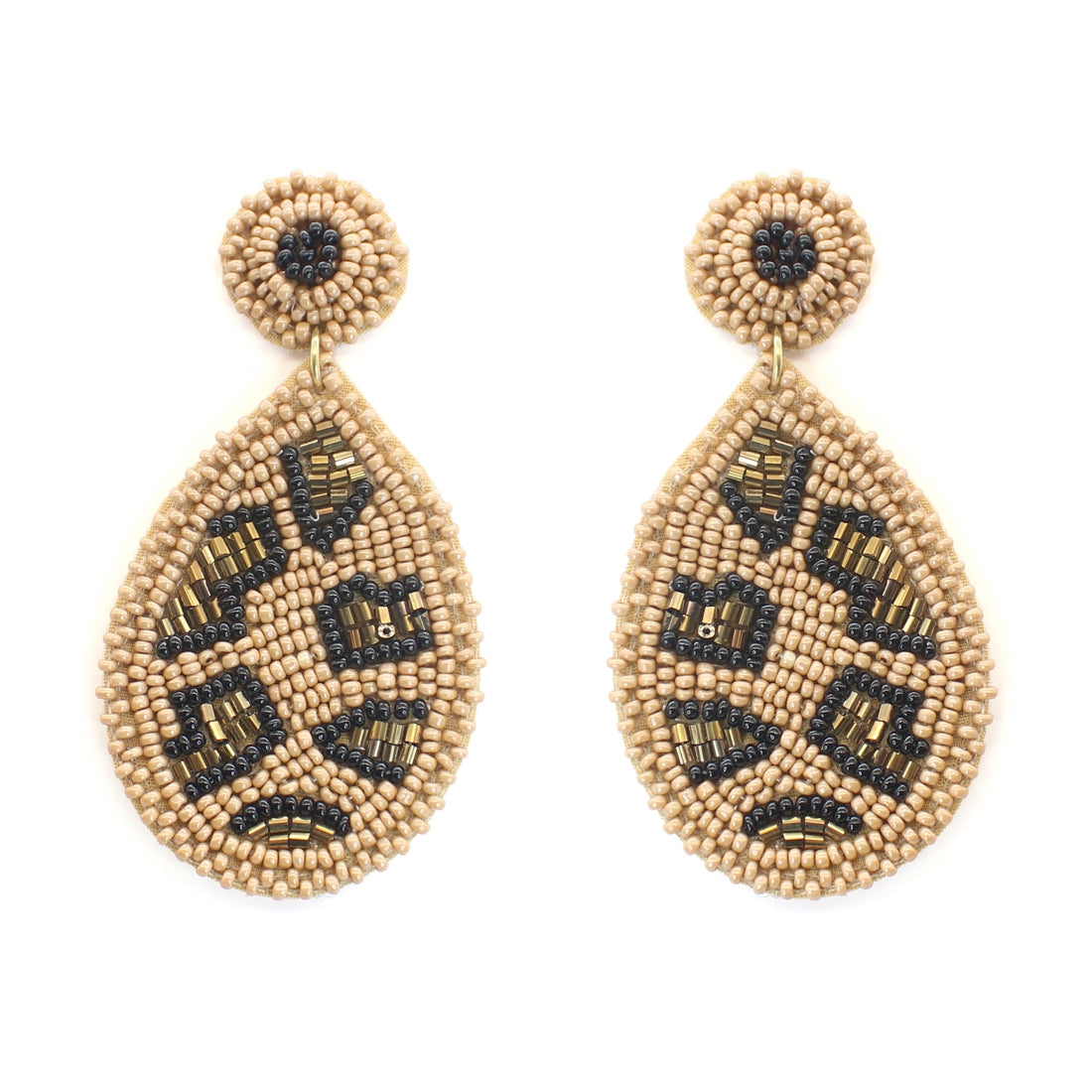 Tan Cami Leopard Earrings