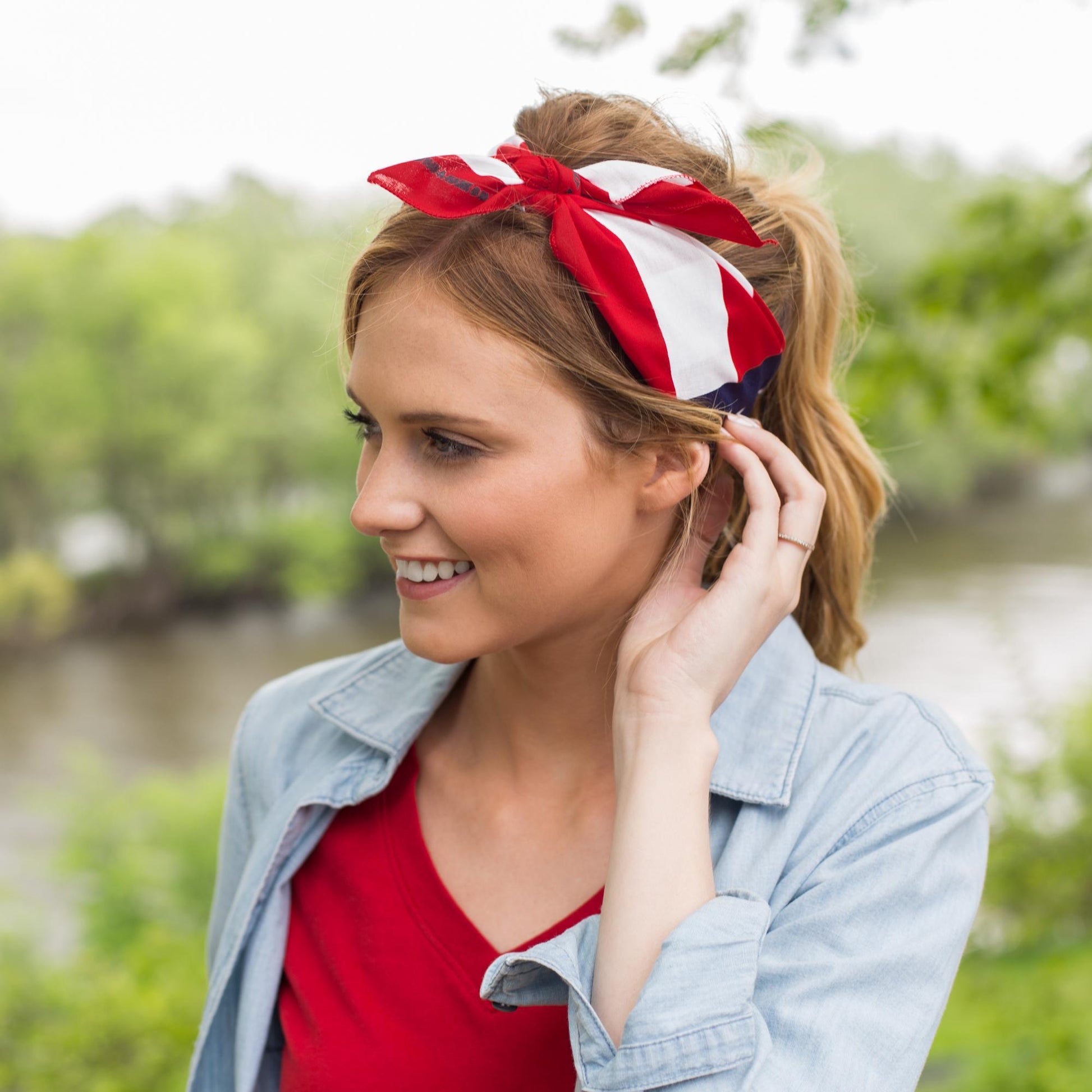 American Flag Bandana