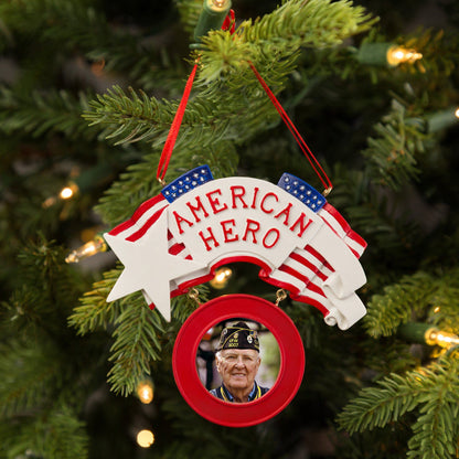 American Hero Photo Frame Ornament