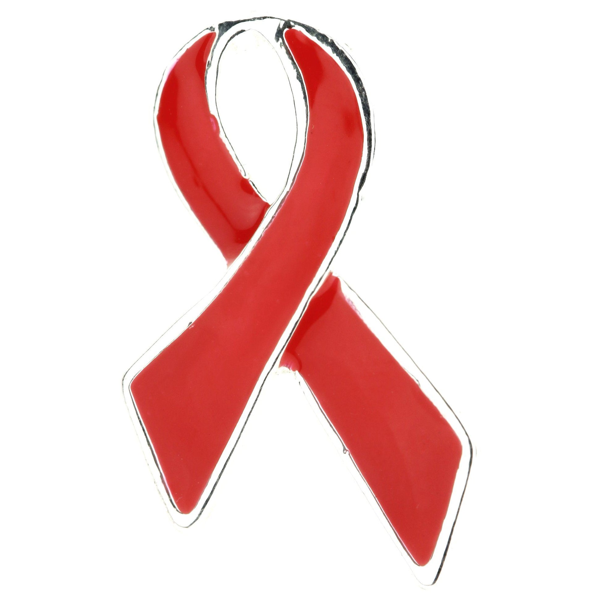 Classic Red Ribbon Lapel Pin