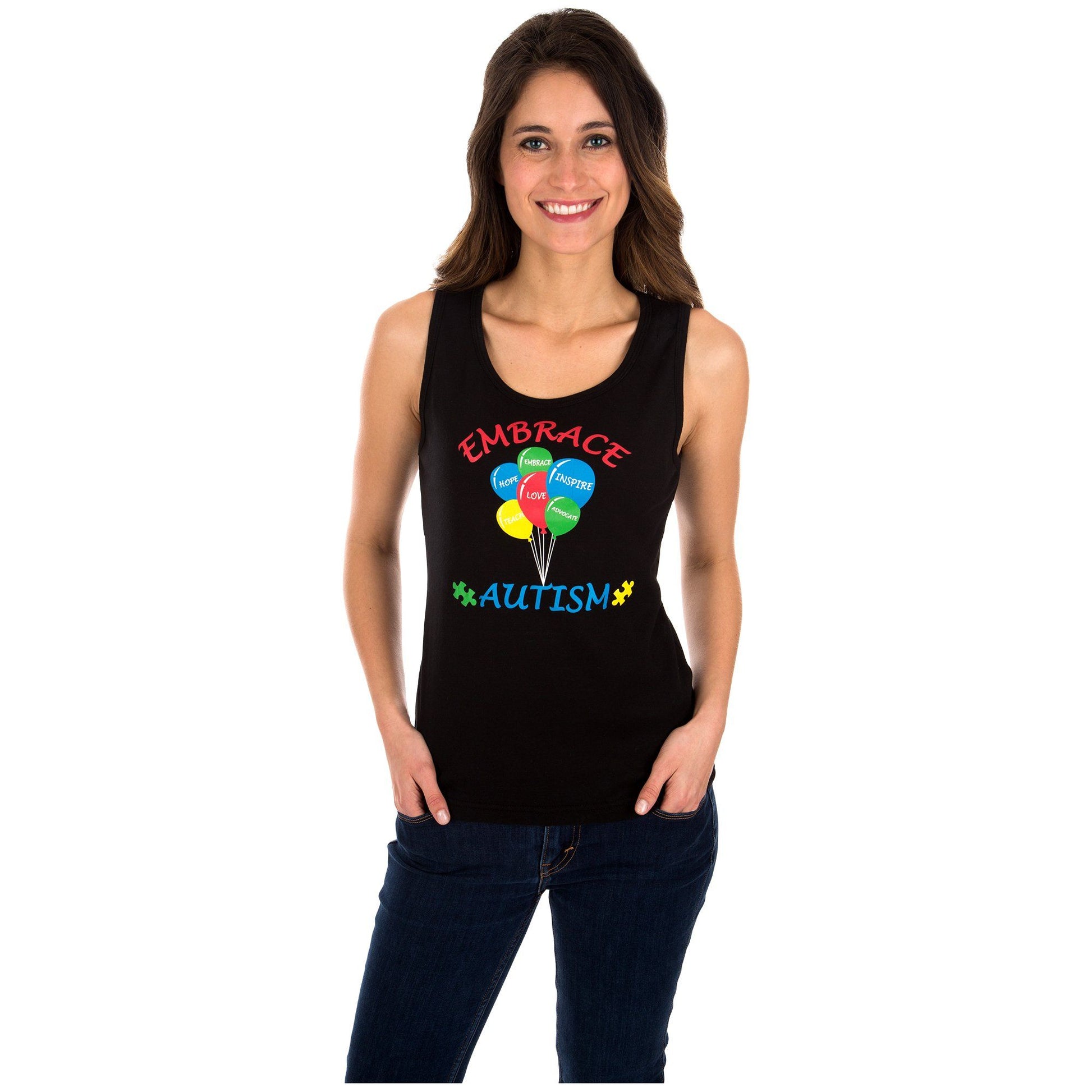 Embrace Autism Balloons Tank Top