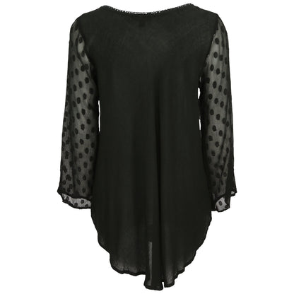 Midnight Butterfly Long Sleeve Tunic