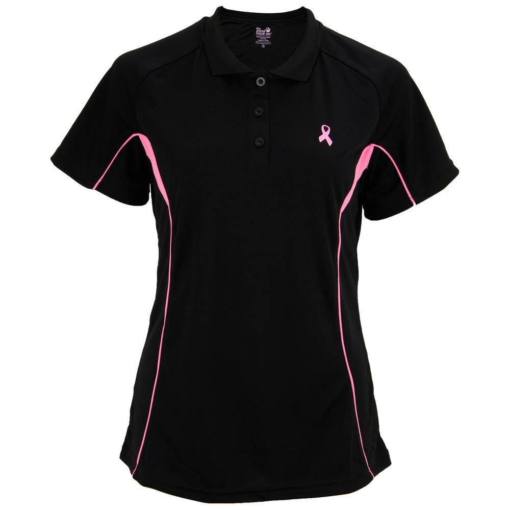 Pink Ribbon Quick-Dry Polo Shirt