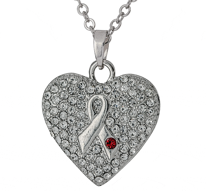 Promo - PROMO - Heart Of My Heart Diabetes Ribbon Necklace