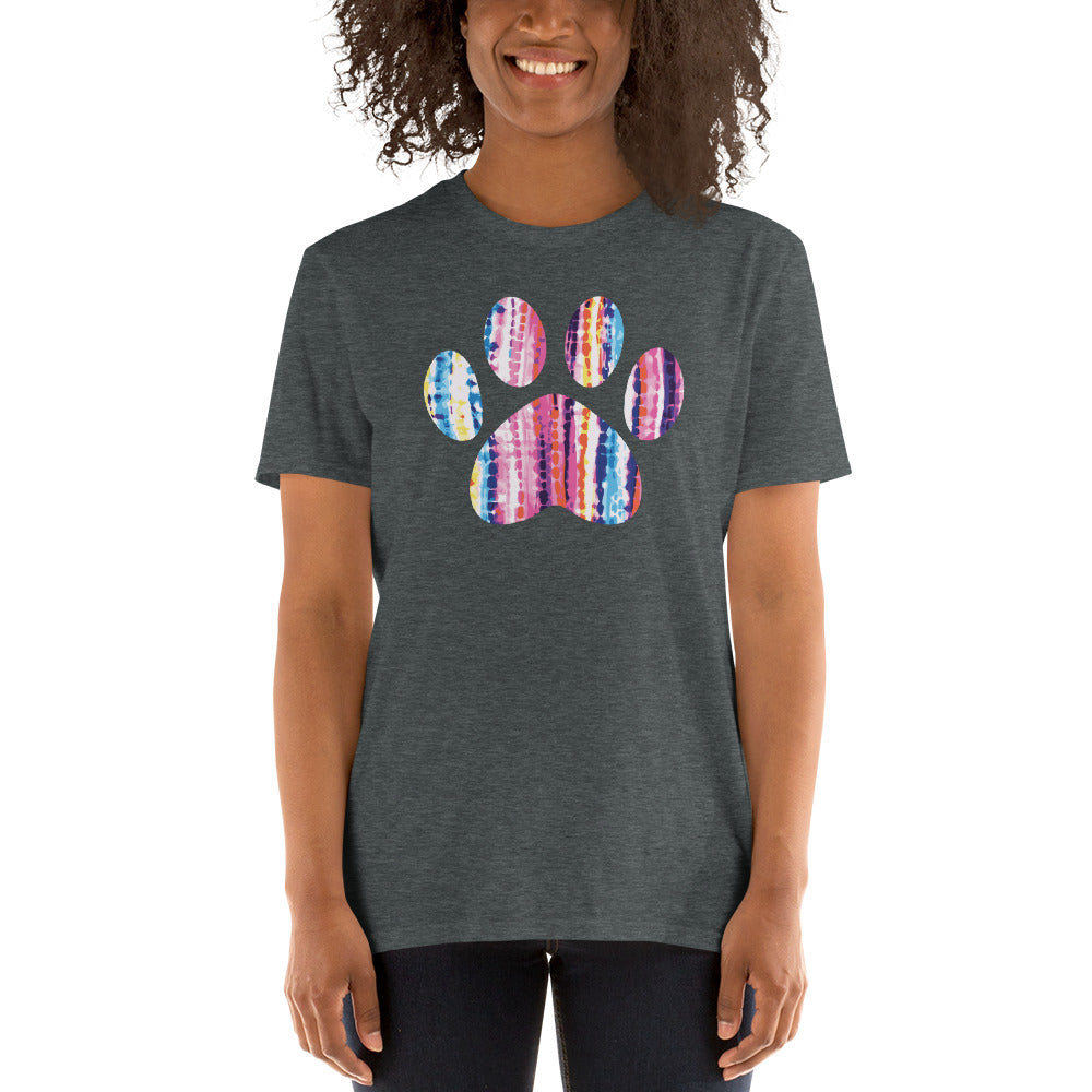 Hues of Pink Tie-Dye Paw Print T-Shirt