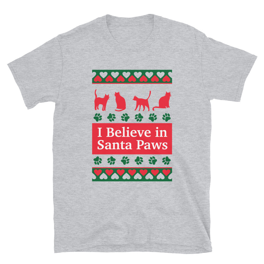 I Believe in Santa Paws Cat T-Shirt