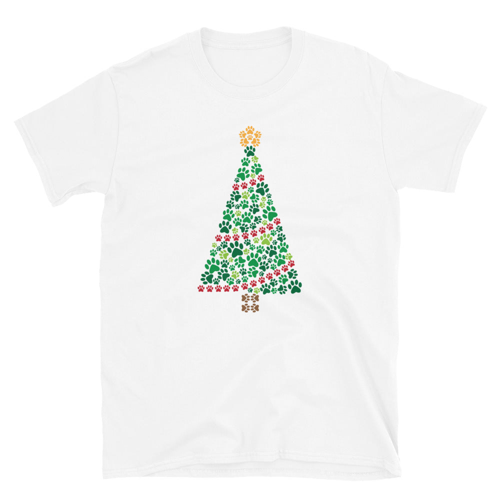 Garland of Paws Christmas Tree T-Shirt