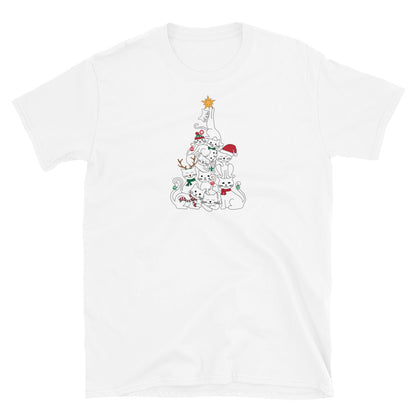 Festive Cats Christmas Tree T-Shirt