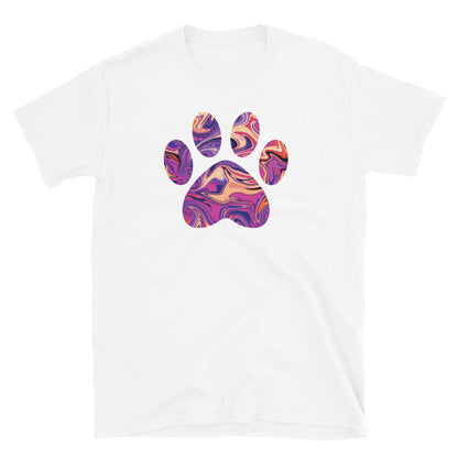 Purple Swirl Marbled Paw T-Shirt