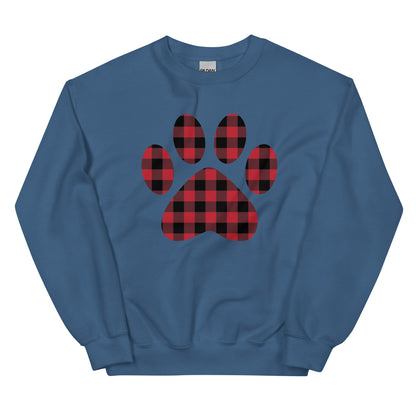 Gingham Paw Print Sweatshirt