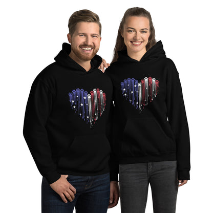 Painted Paws American Heart Flag Hoodie