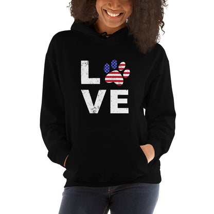 Patriotic Paw Love Hoodie