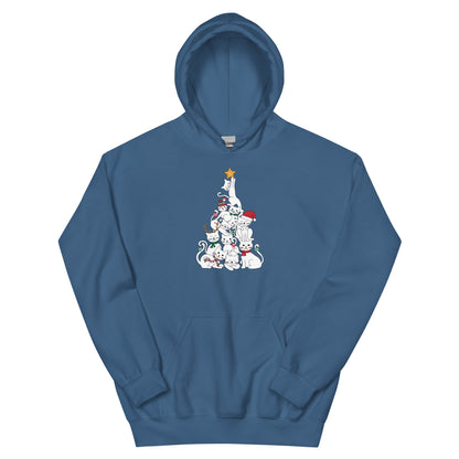 Festive Cats Christmas Tree Hoodie