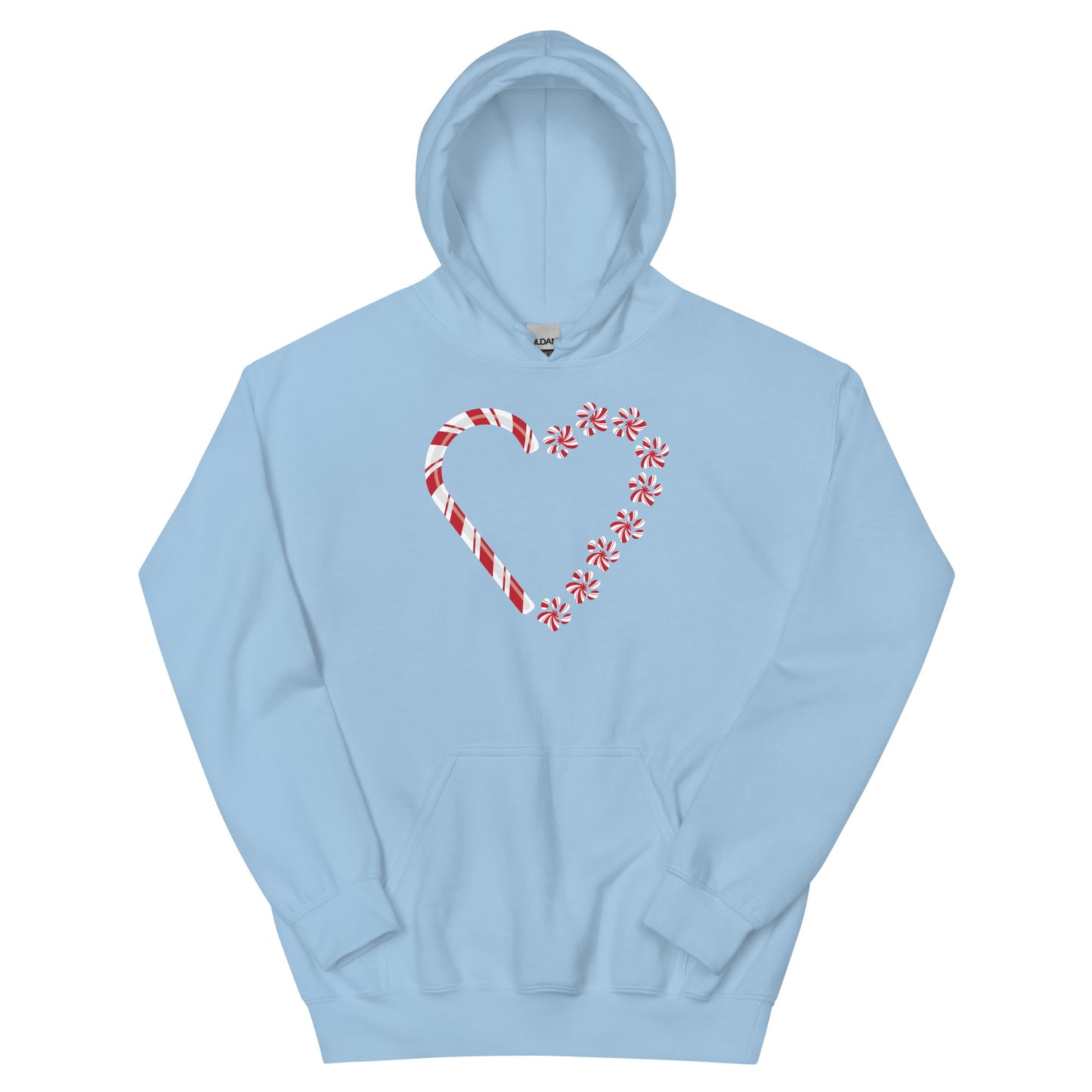 Candy Cane Hearts & Paws Hoodie