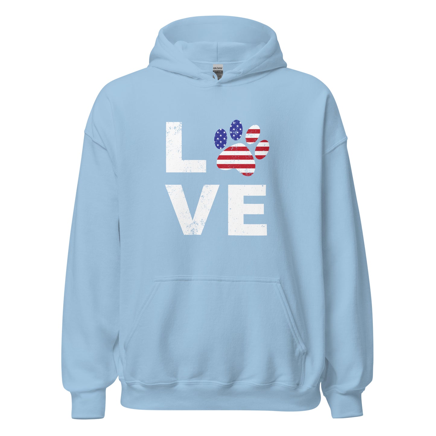 Patriotic Paw Love Hoodie