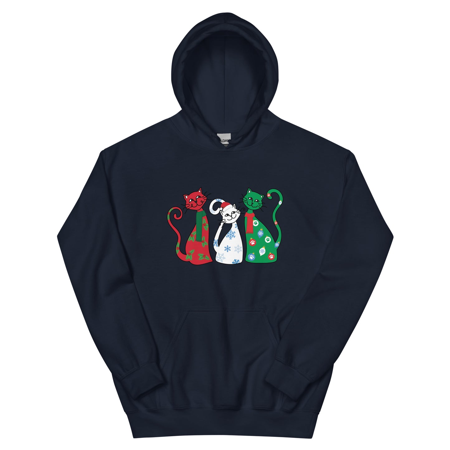 Holiday Greetings Cats Hoodie