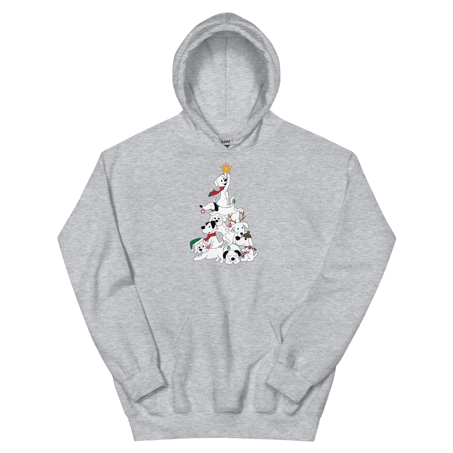 Festive Doggie Christmas Tree Hoodie